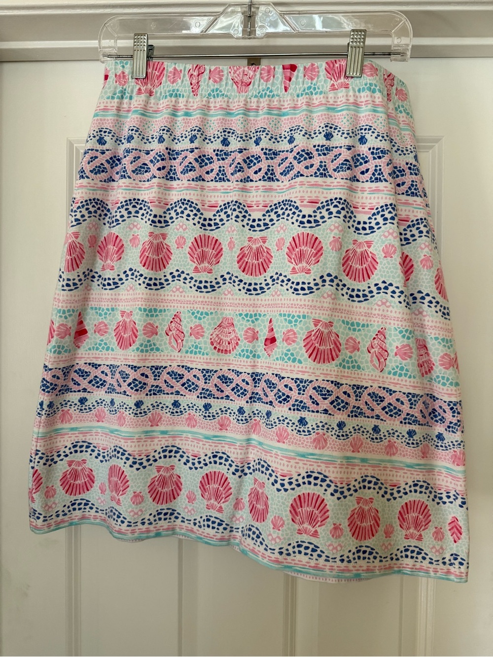 Talbots Seashell Print A-Line Skirt in Pink & Aqua